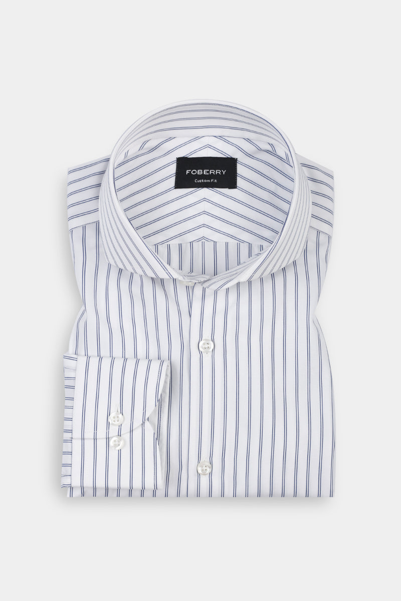 Denim Blue Dual Striped Shirt