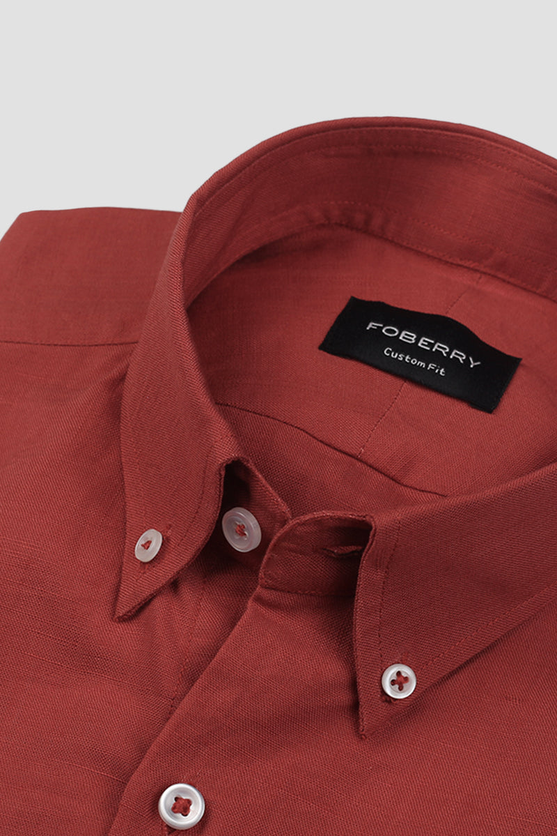 Scarlet Red EU Linen Shirt