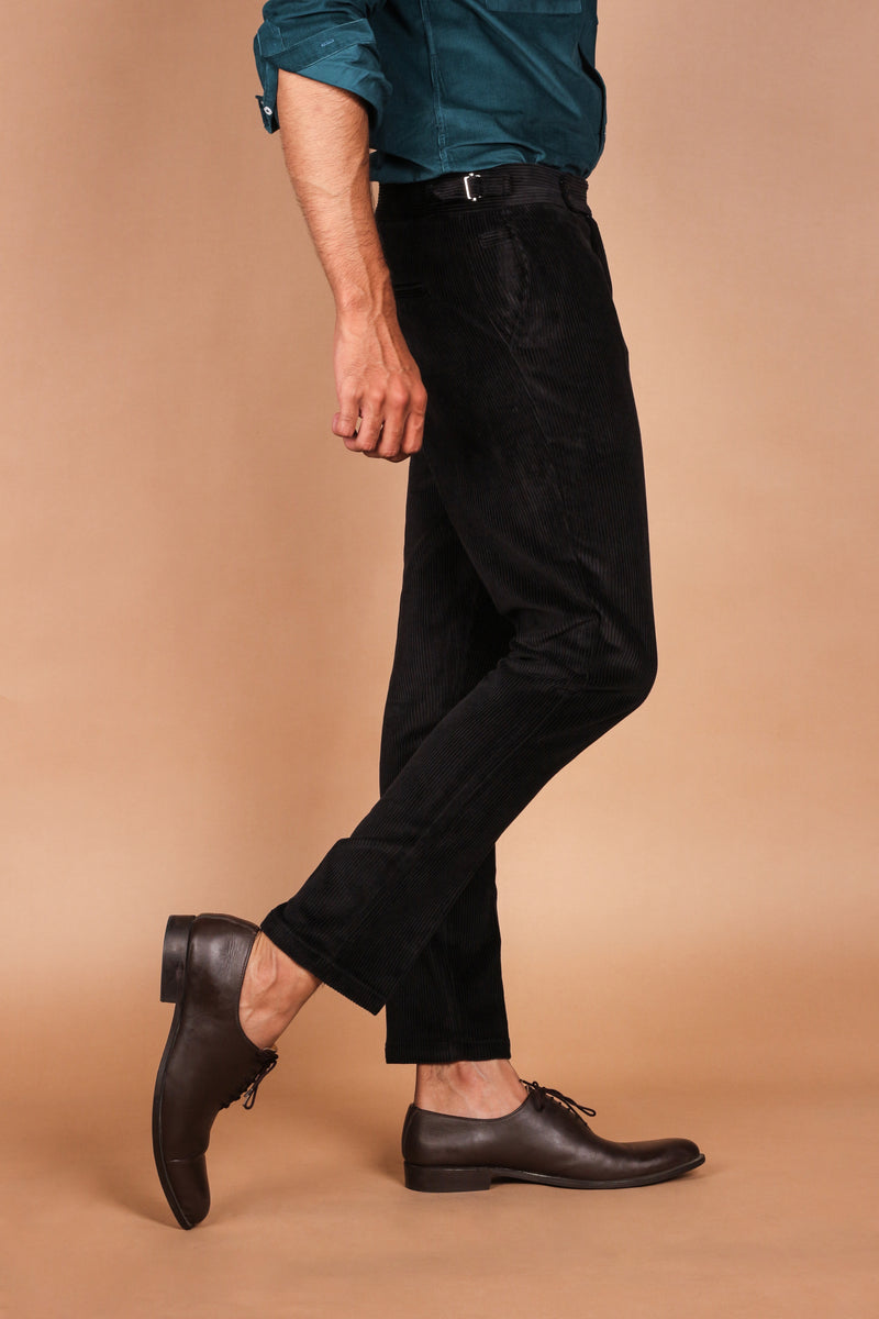 Black Corduroy Trousers - Foberry Pakistan