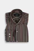 Multi Brown Balanced Striped Shirt