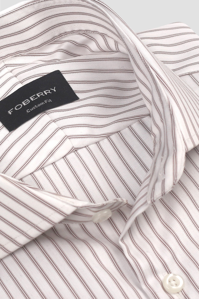 Dual Egyptian Brown Striped Shirt