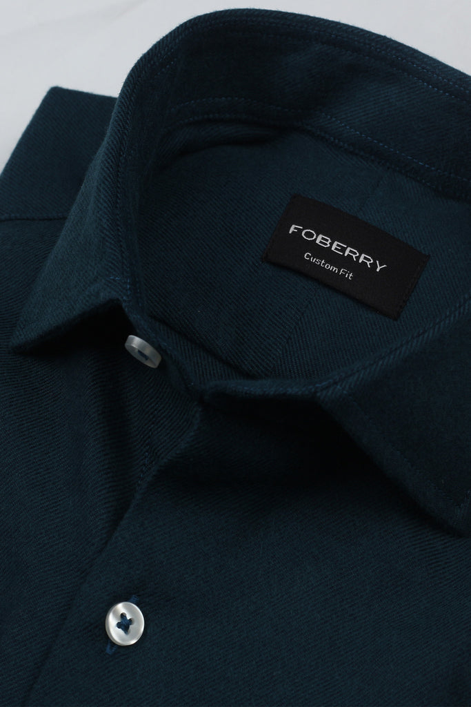 Teal Green Winter Flannel Shirt