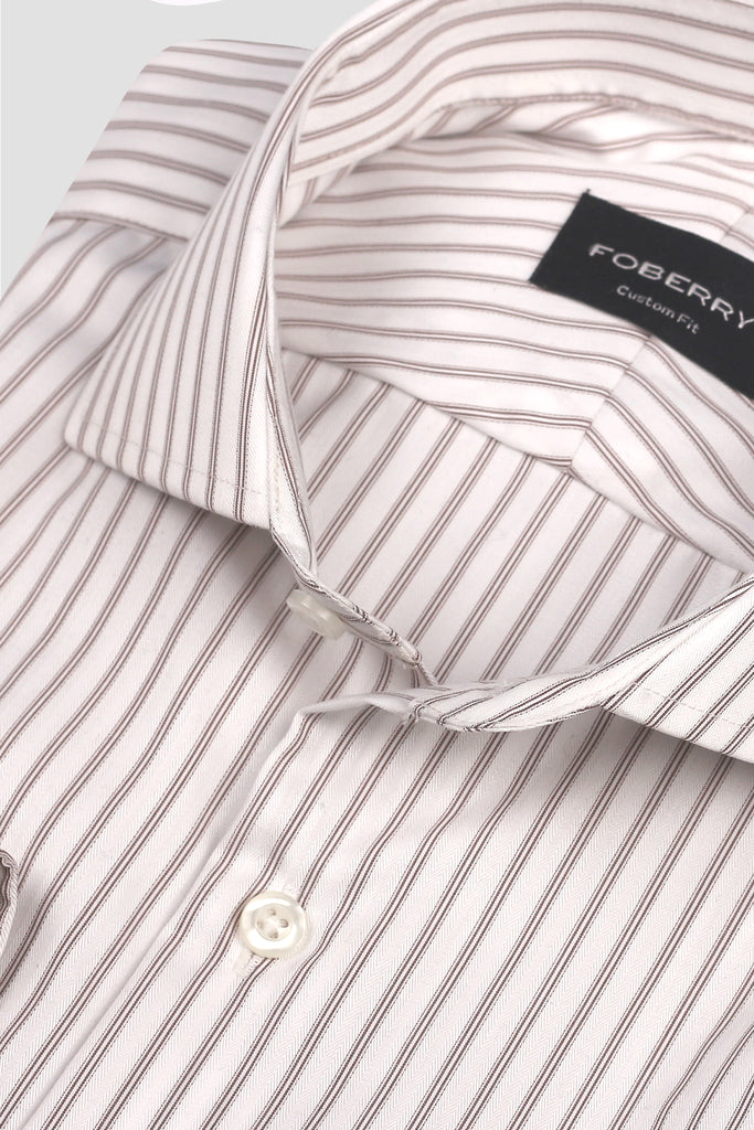 Dual Egyptian Brown Striped Shirt