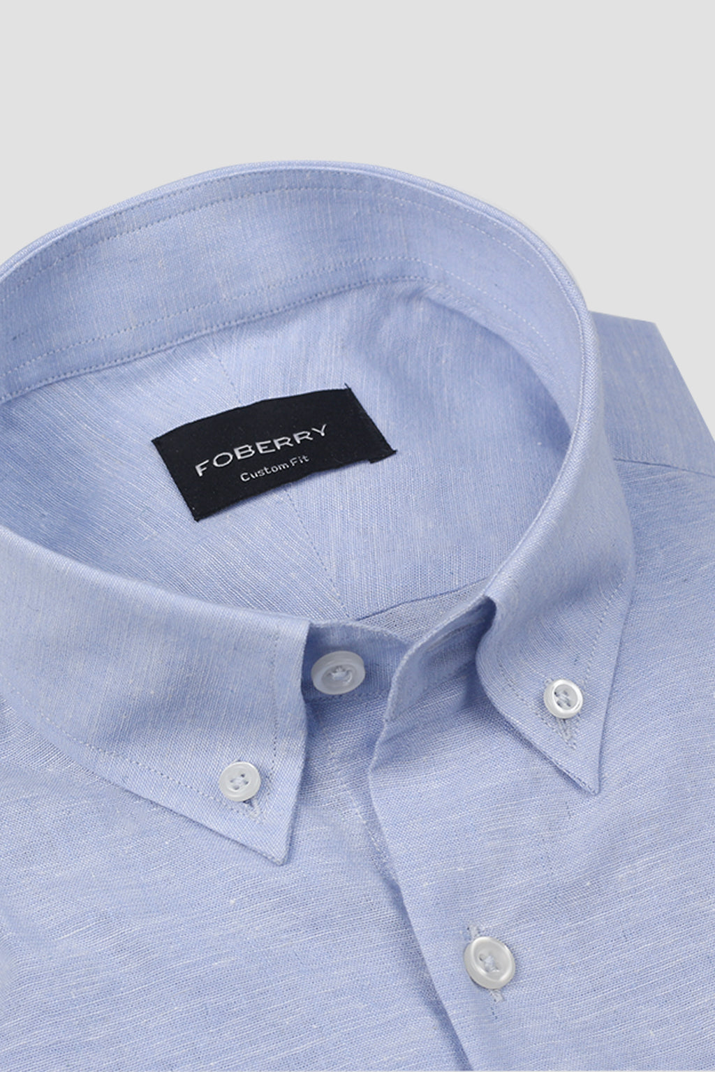 Soft Light Blue Irish Linen Shirt