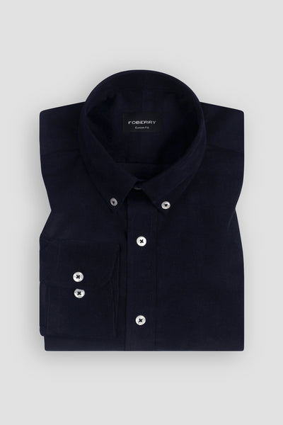 Soft Midnight Blue Corduroy Shirt