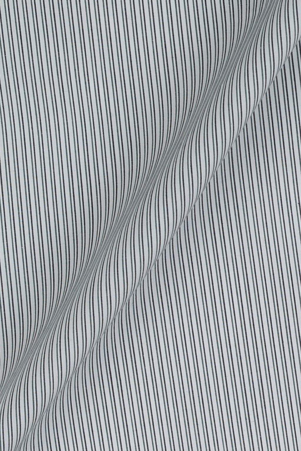Charcoal Green Pencil Supima Cotton Stripes