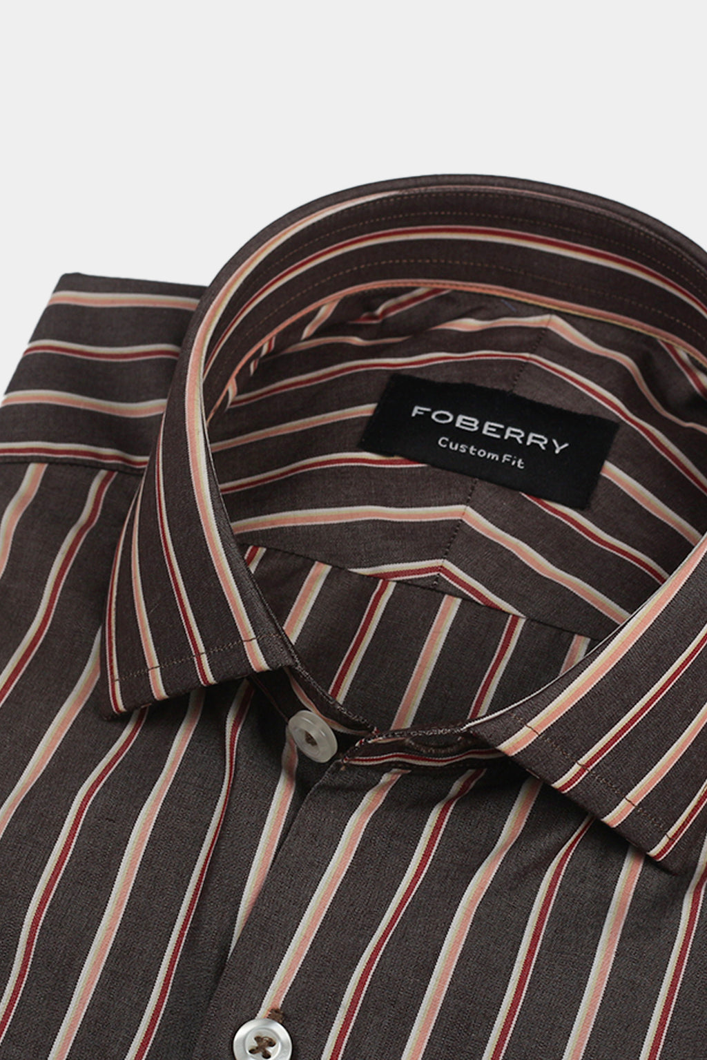 Multi Brown Balanced Striped Shirt