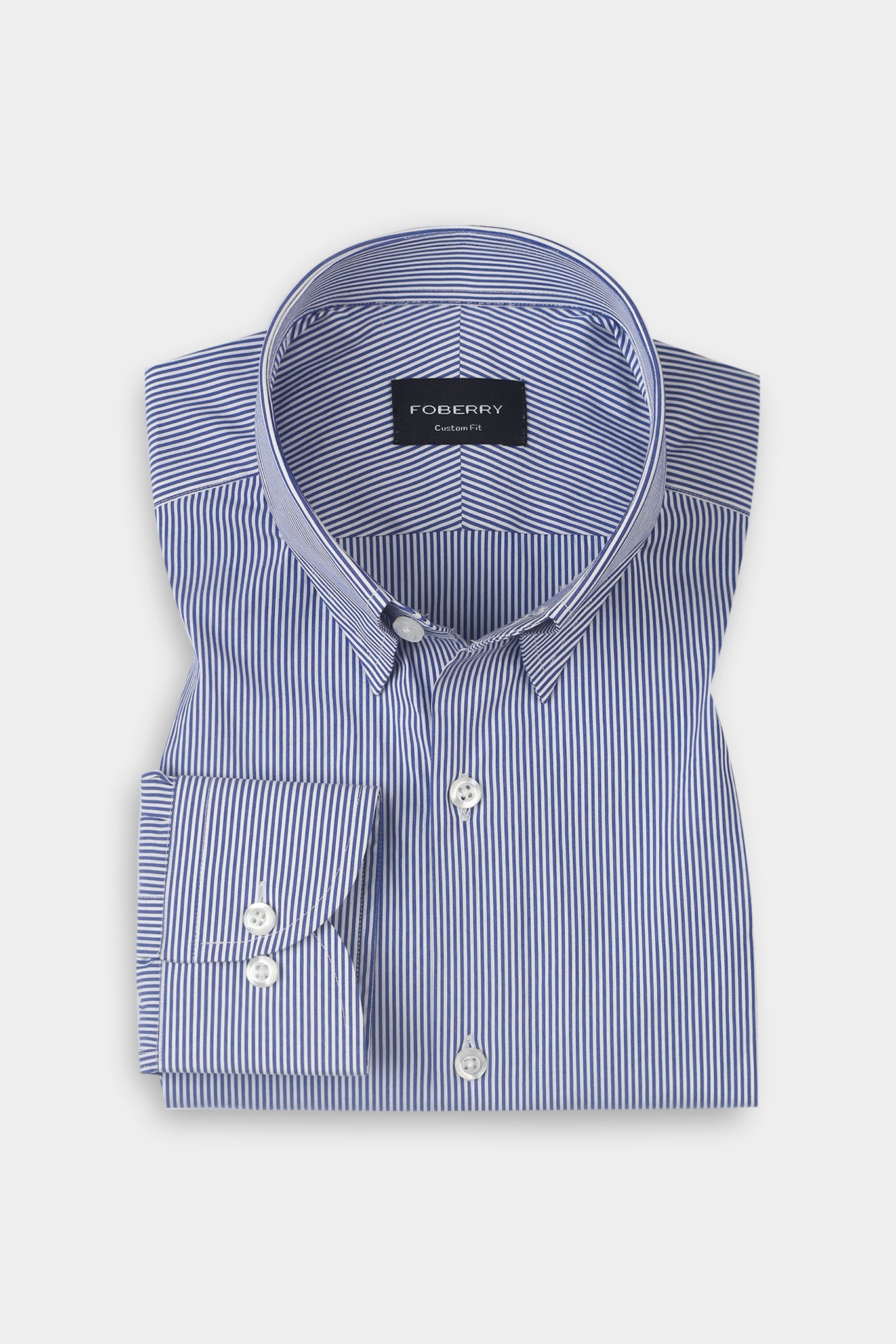 Soft Ink Blue Pencil Striped Shirt