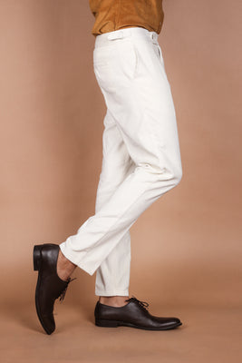 White Wide Wale Corduroy Trouser - Foberry Pakistan