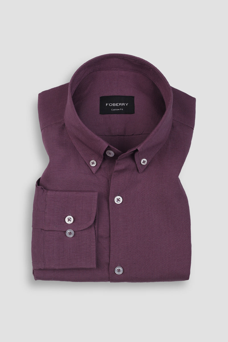Purple EU Linen Shirt