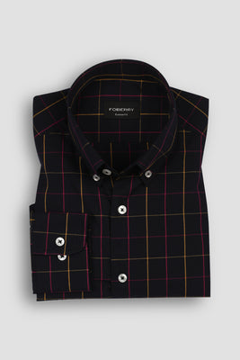 Magenta & Yellow Windowpane Shirt