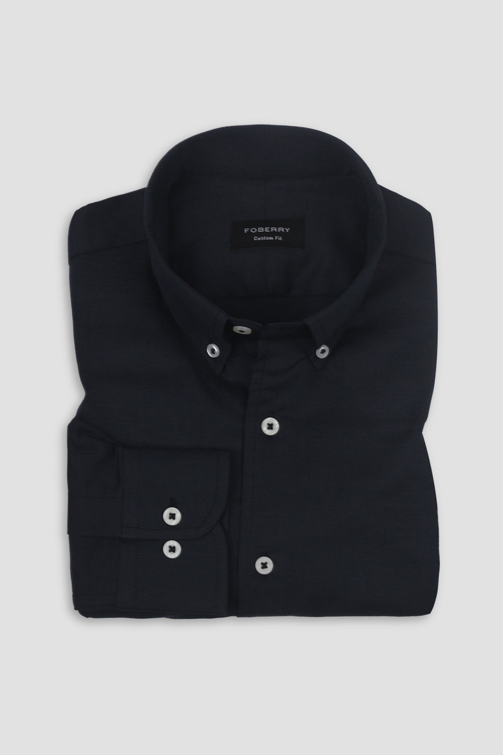 Midnight Blue Featherweight Italian Linen - Foberry Pakistan