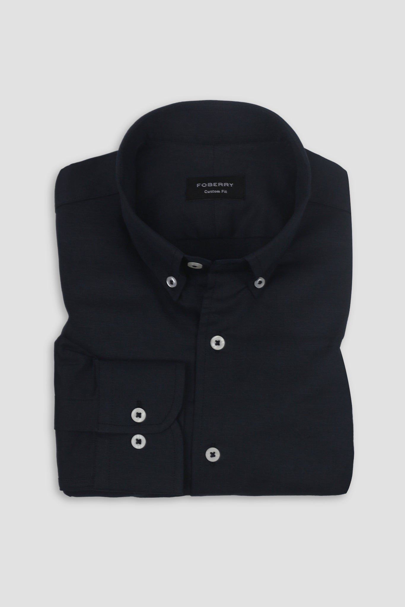 Midnight Blue Featherweight Italian Linen - Foberry Pakistan