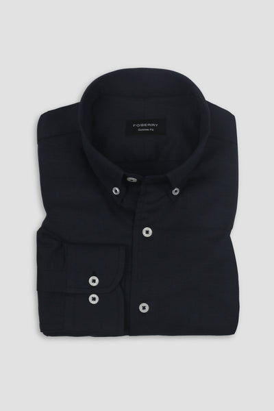 Navy Blue Italian Linen Shirt