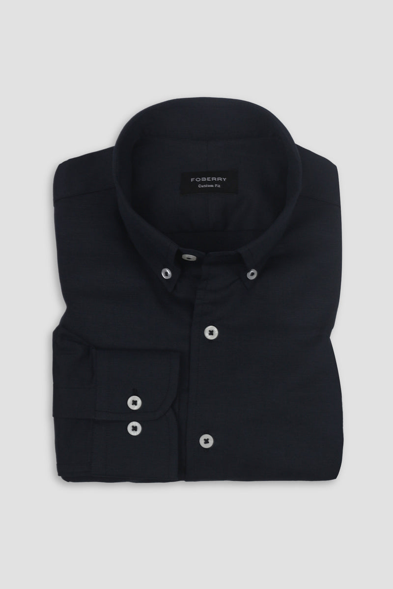 Midnight Blue Featherweight Italian Linen - Foberry Pakistan