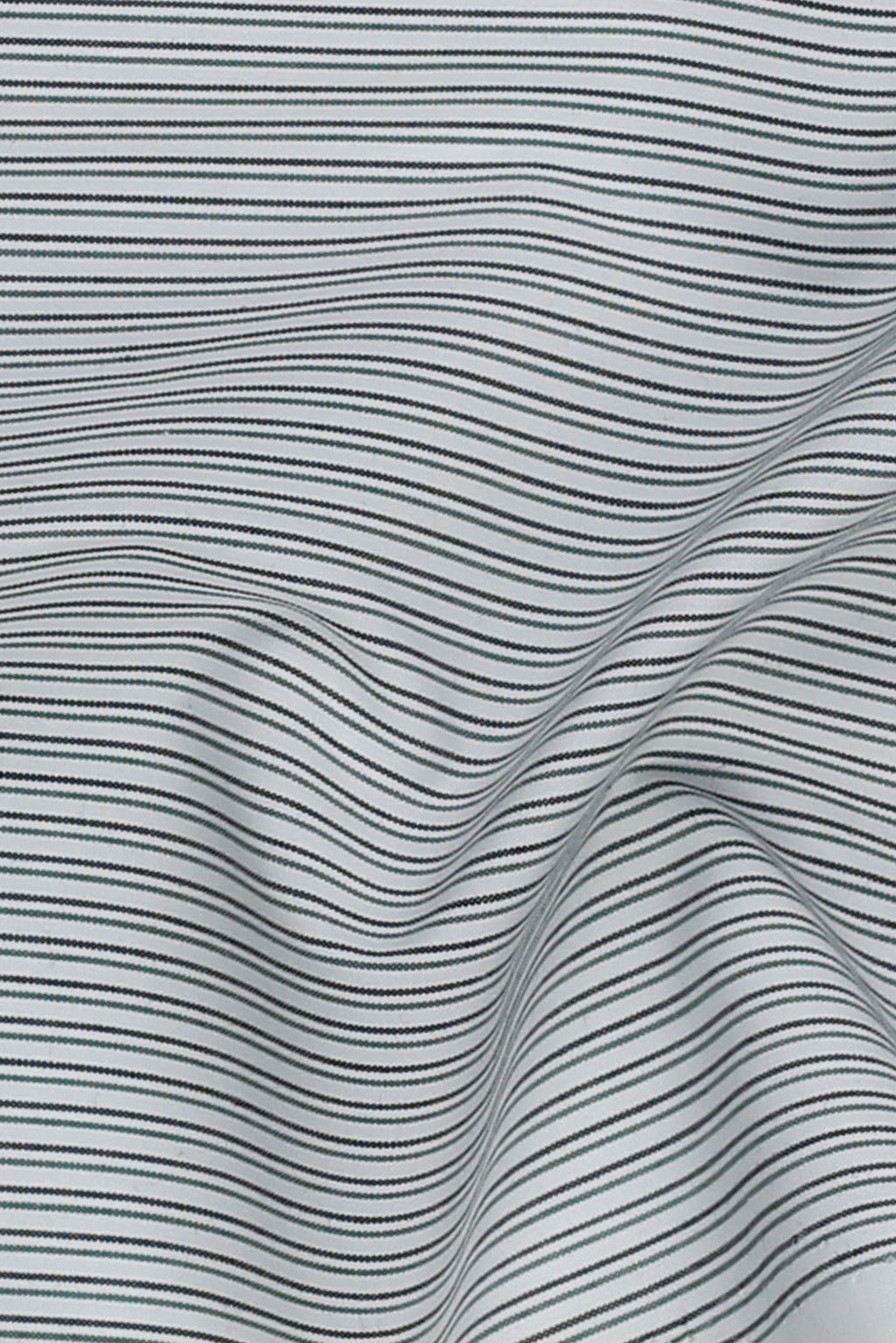 Charcoal Green Pencil Supima Cotton Stripes