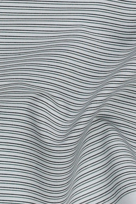 Charcoal Green Pencil Supima Cotton Stripes