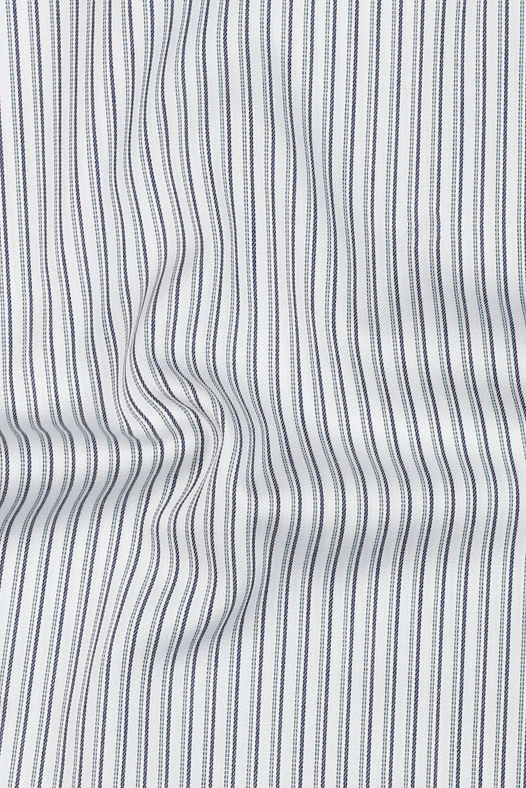 Midnight Blue With Green Parallel Striped Shirt