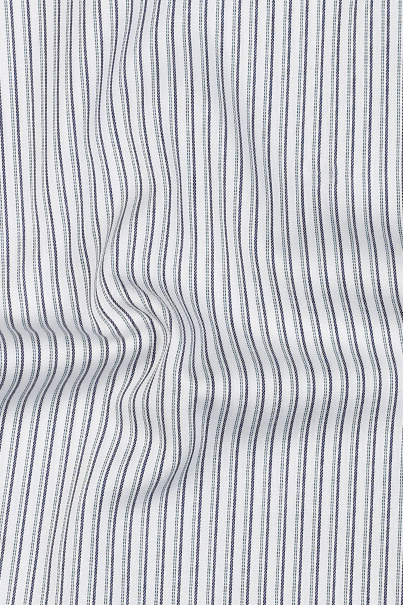 Midnight Blue With Green Parallel Striped Shirt