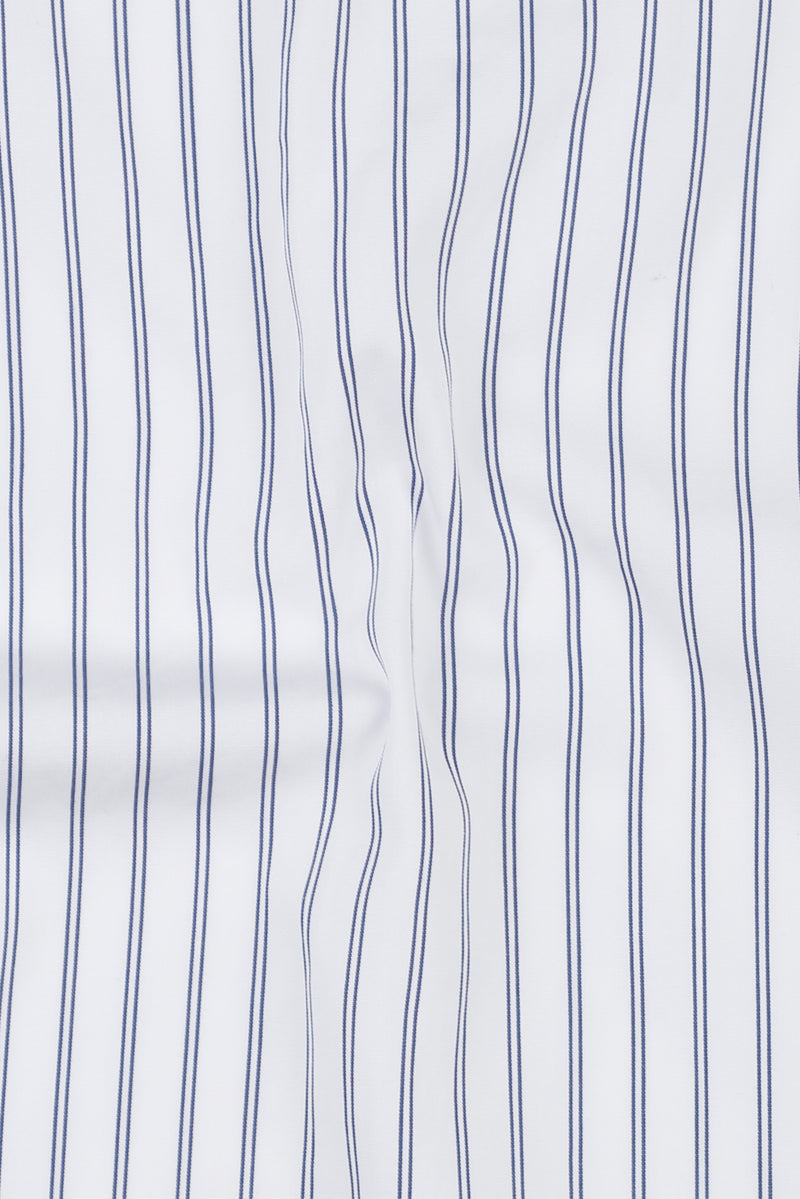 Denim Blue Dual Striped