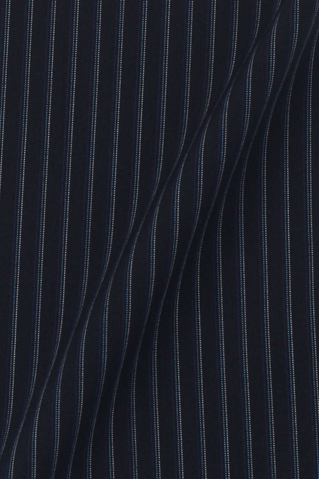 Blue And Black Hairline Striped Shirt