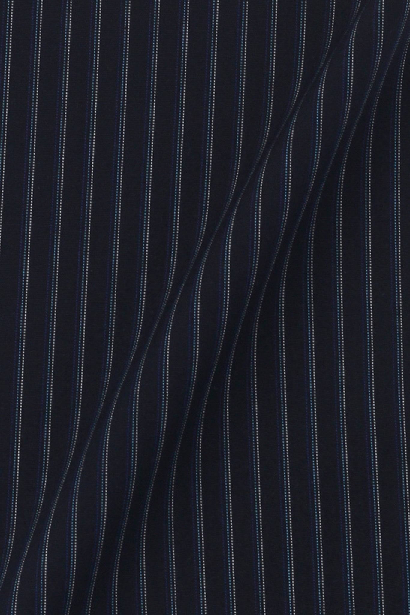 Blue And Black Hairline Striped Shirt