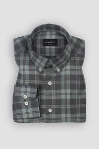 Sea Green Tartan Winter Flannel Shirt