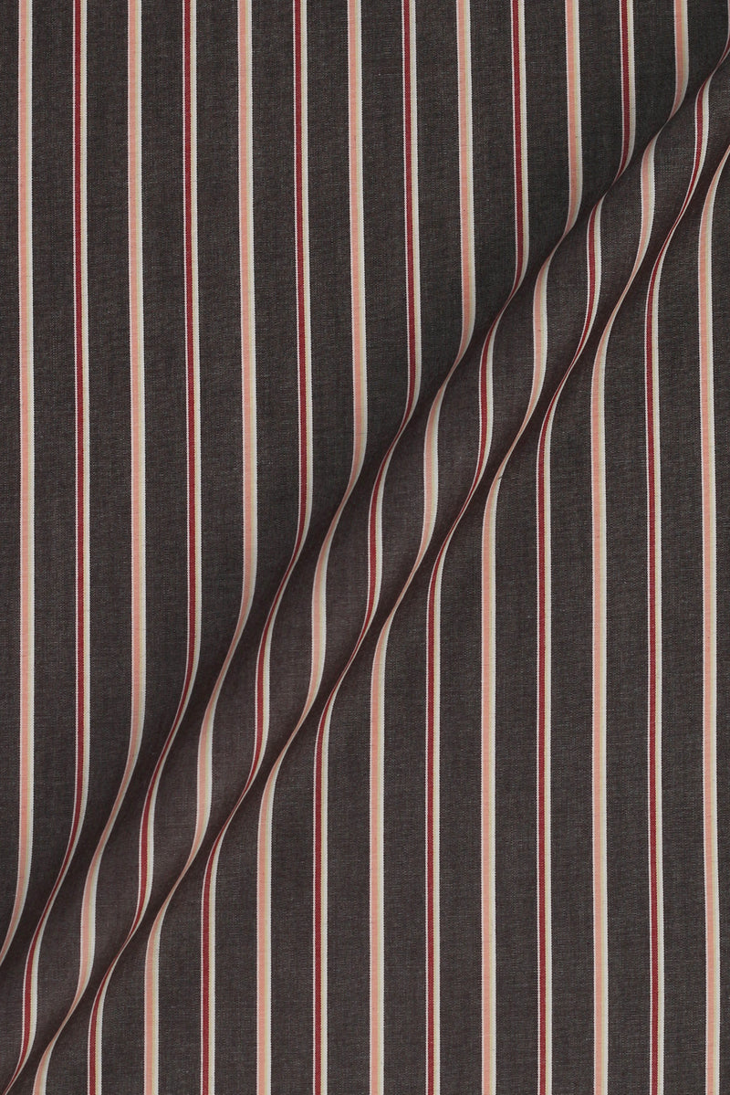 Multi Brown Balanced Striped Shirt