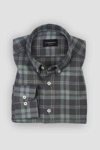 Sea Green Tartan Winter Flannel Shirt