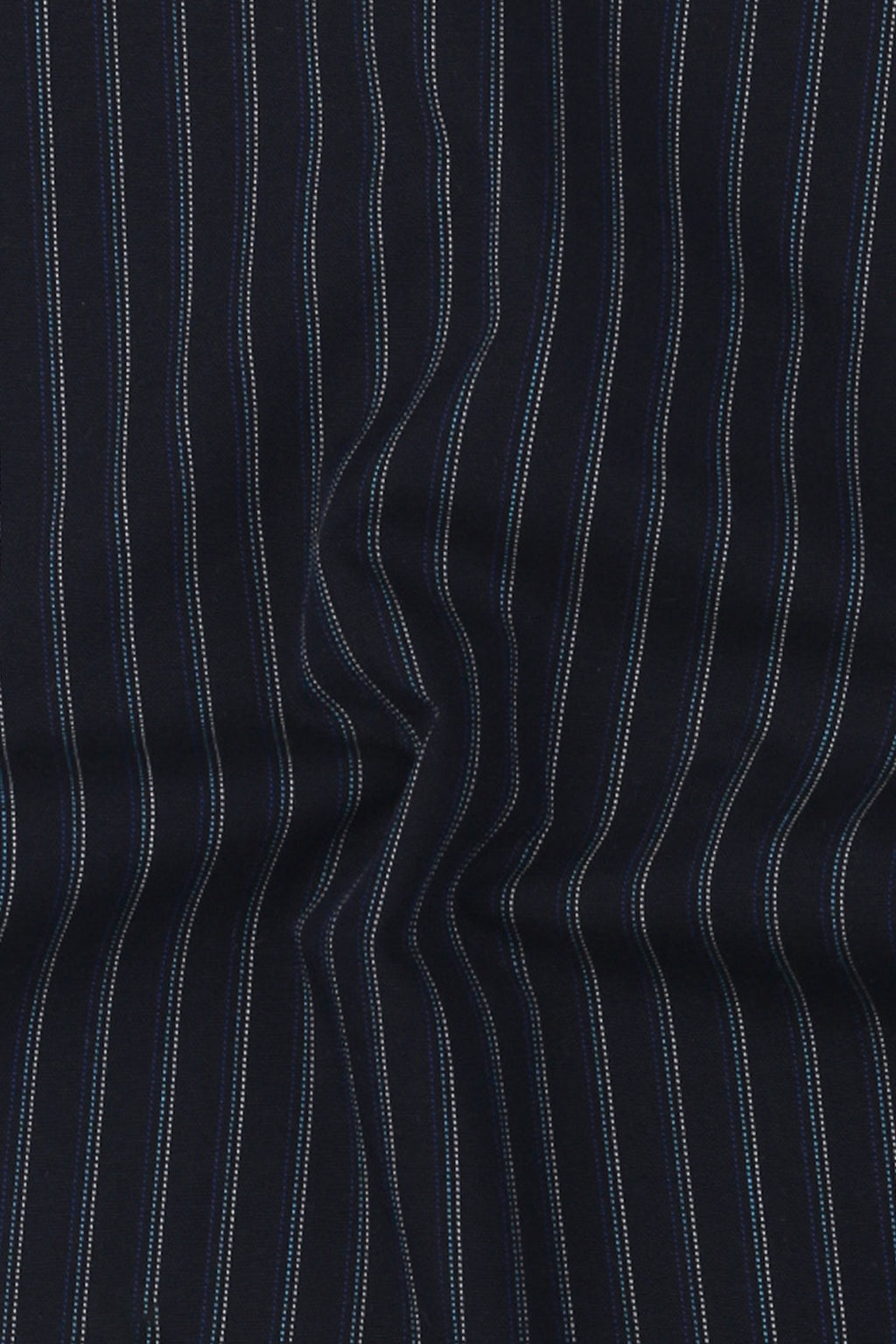 Blue And Black Hairline Striped Shirt