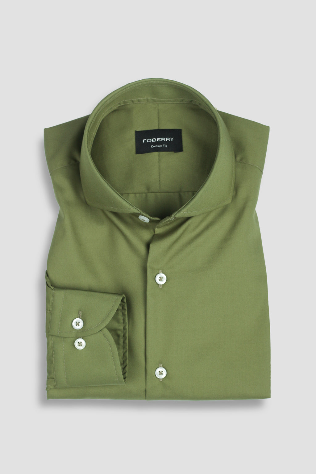 Olive Green Egyptian Poplin Shirt