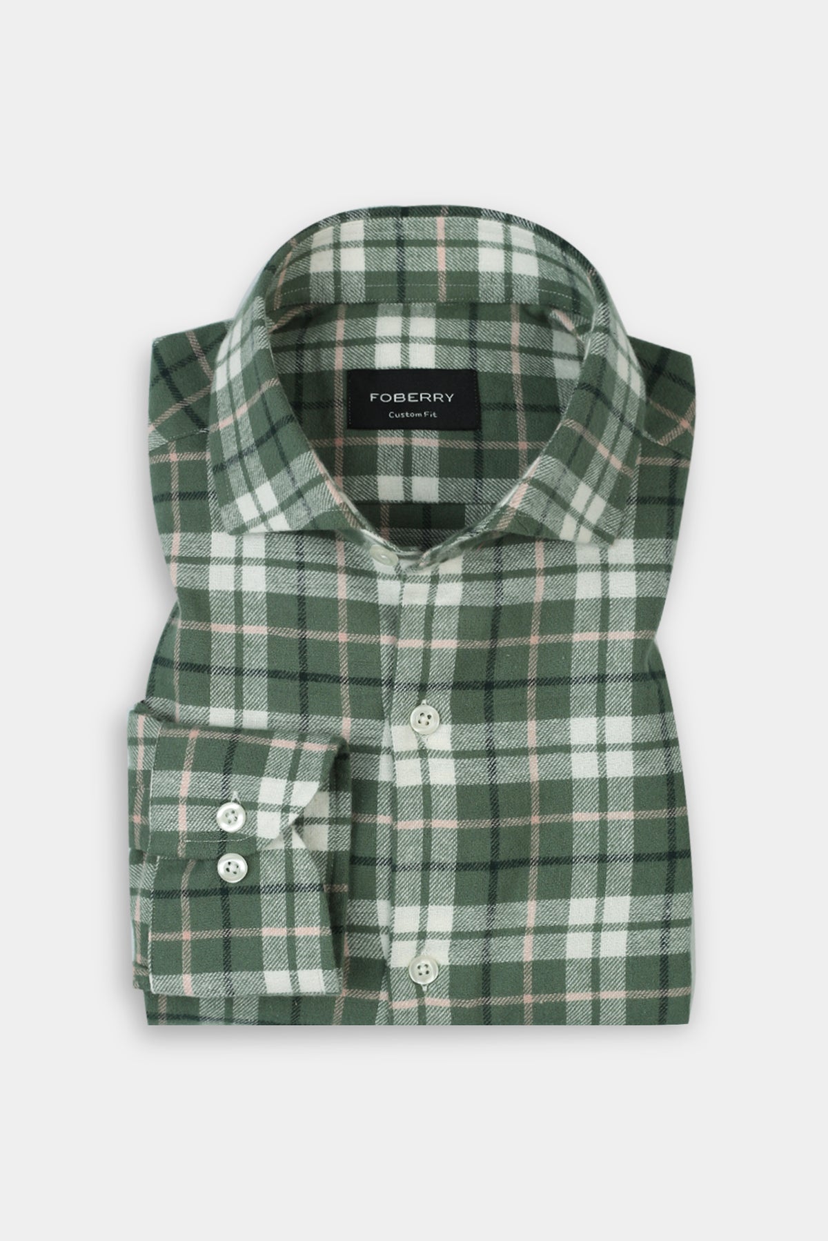 Pine Green Plaid Winter Flannel Shirt
