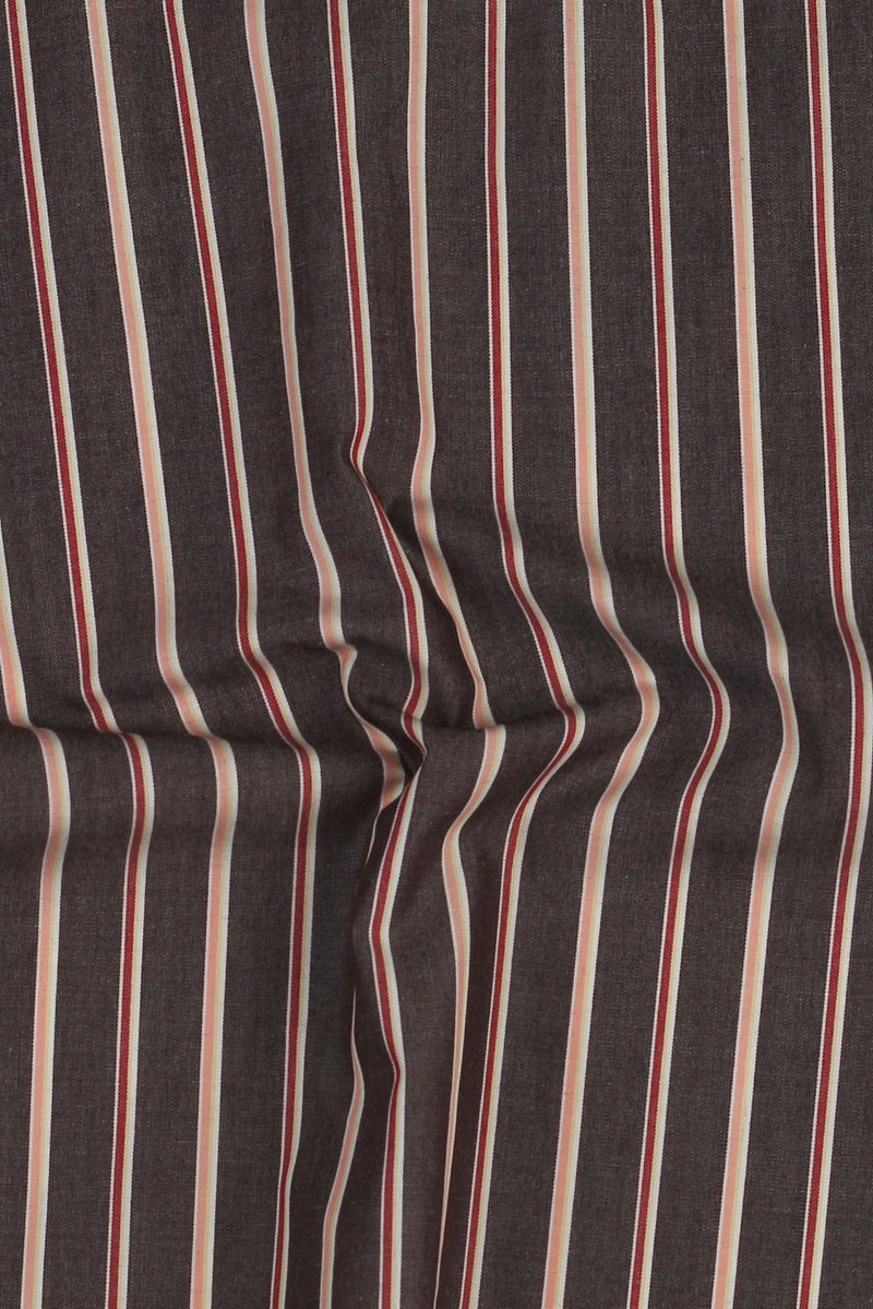 Multi Brown Balanced Striped Shirt