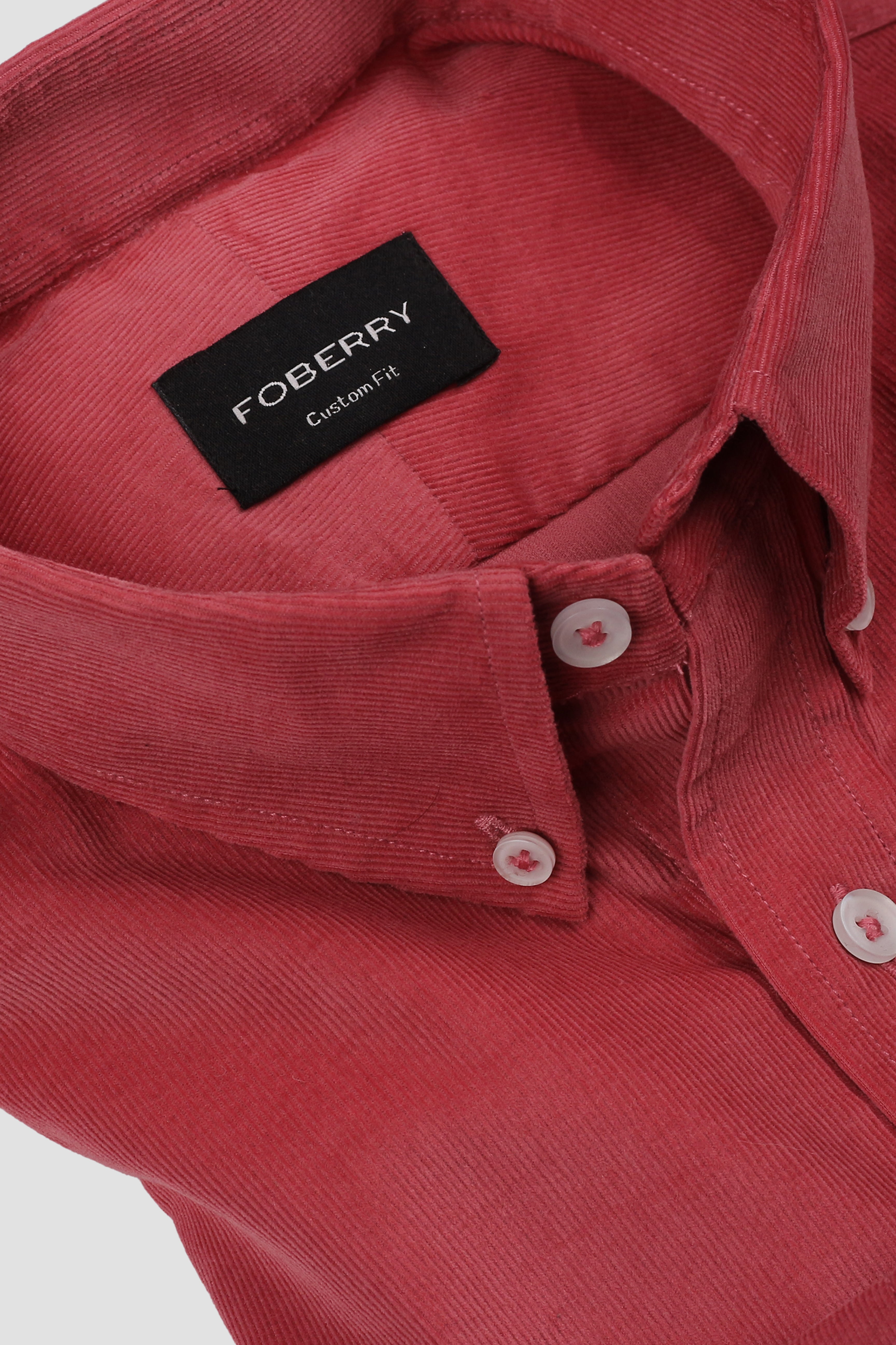 Salmon Corduroy Shirt - Foberry Pakistan