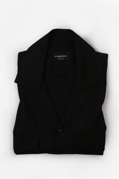 Black  Linen Safari Shirt