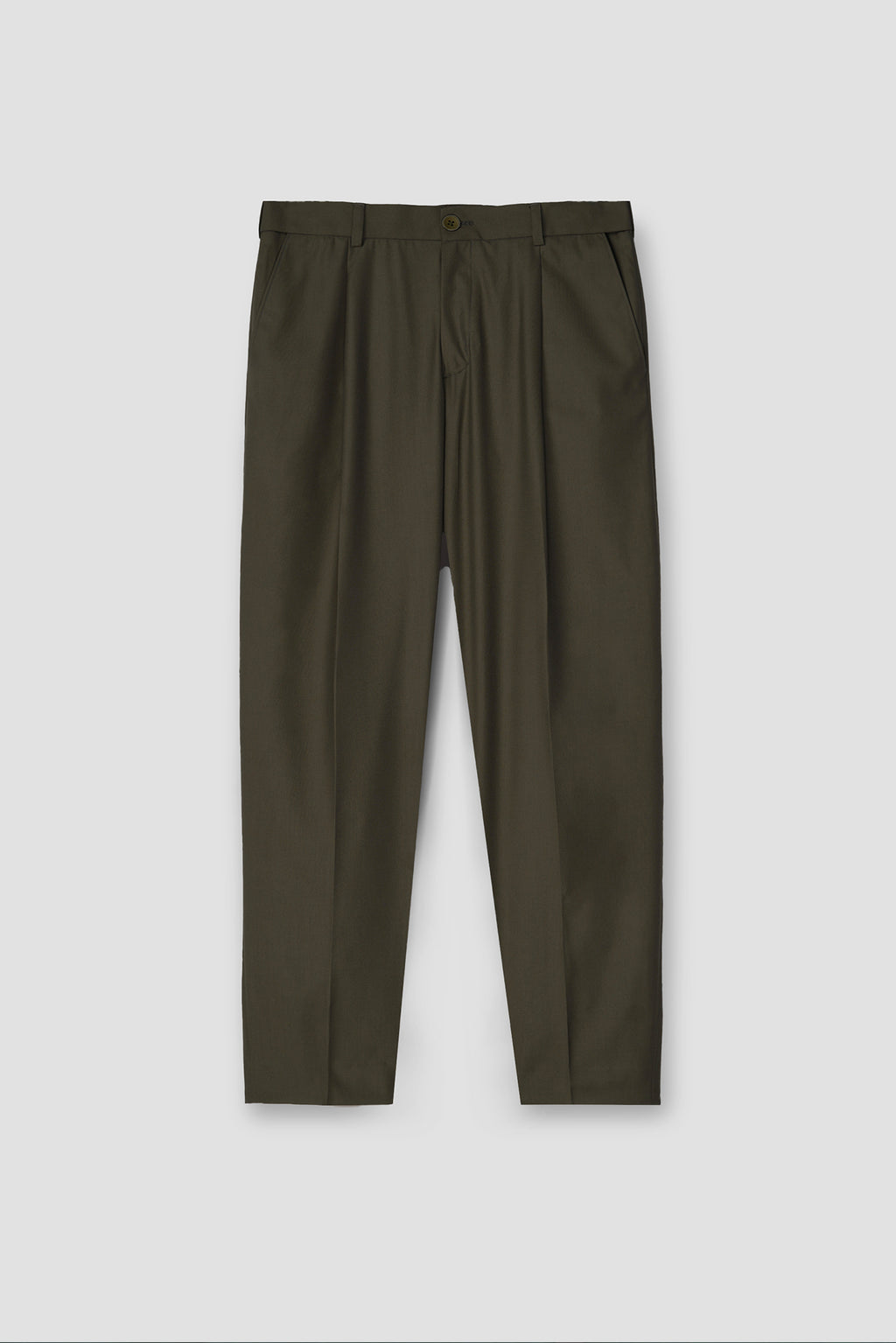 Olive Brown Tropical Wool Blended Dress Pant