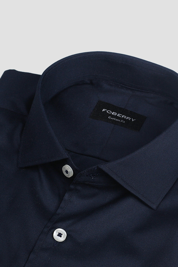 Soft Navy Blue Egyptian Shirt