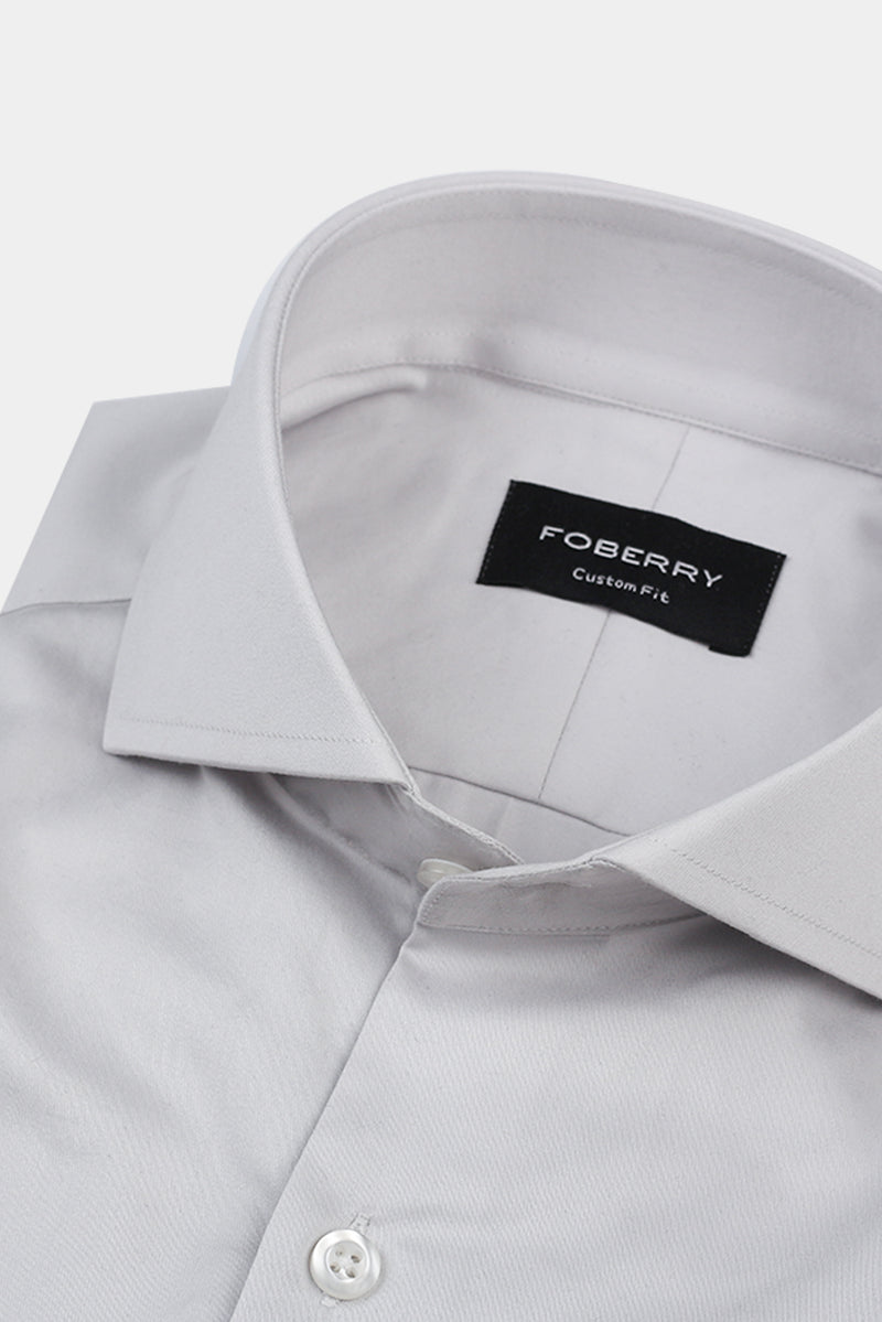 Ash Grey Egyptian Poplin Shirt