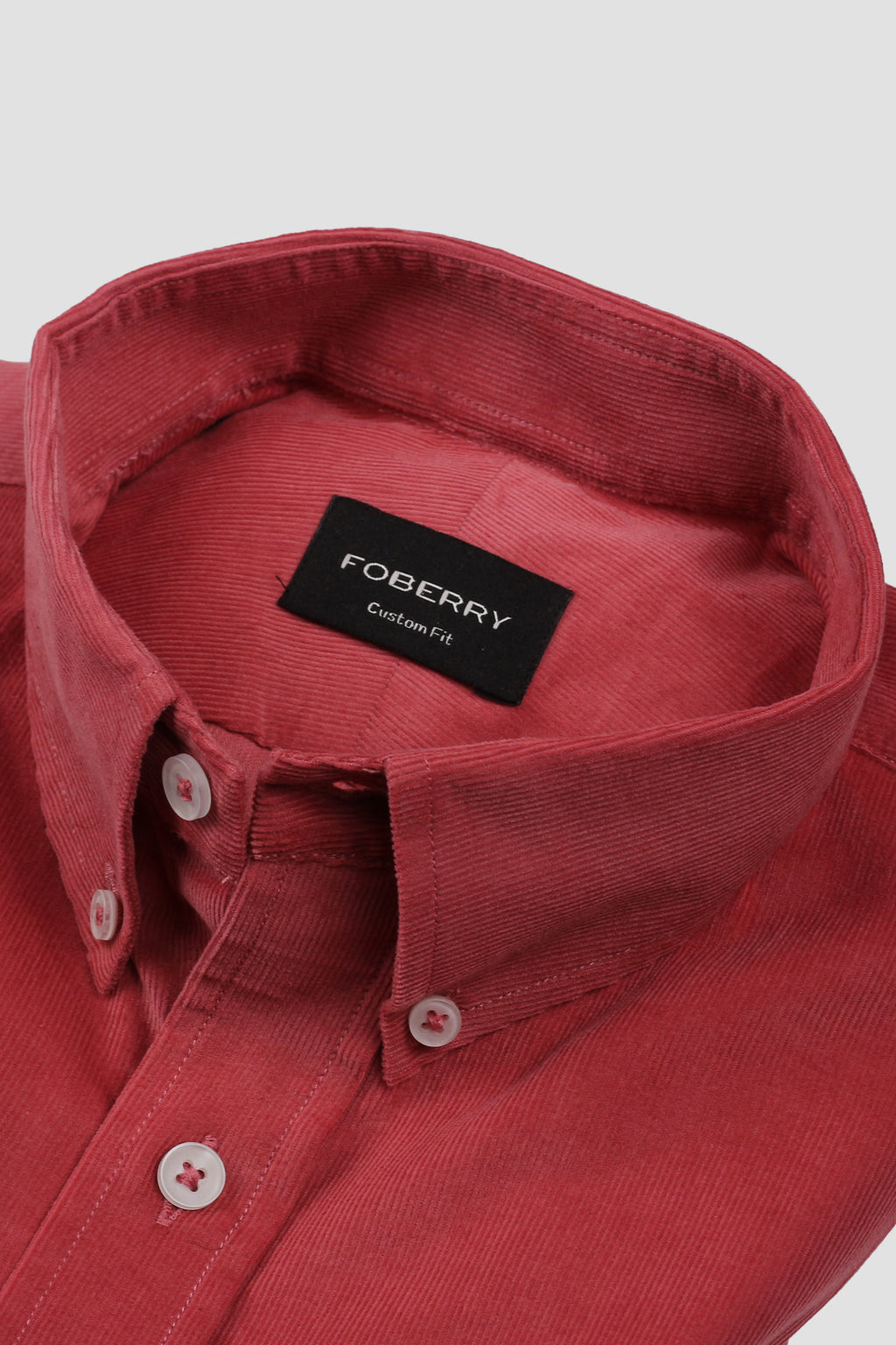Salmon Corduroy Shirt - Foberry Pakistan