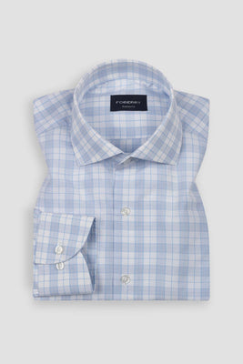Sky Blue Tattersall Check Shirt