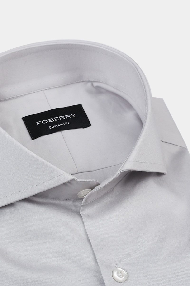 Ash Grey Egyptian Poplin Shirt