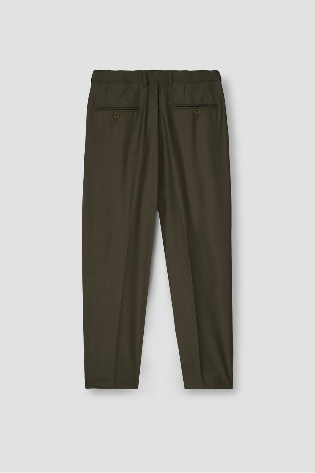 Olive Brown Tropical Wool Blended Dress Pant