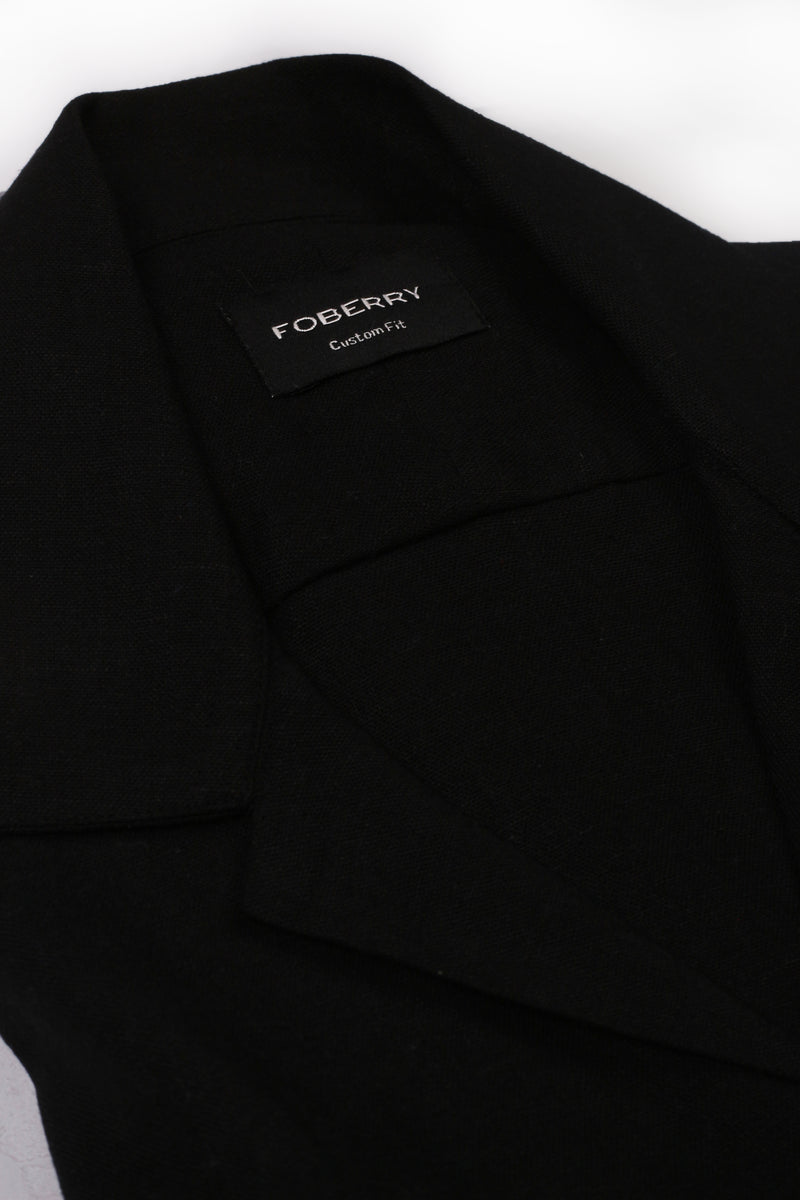 Black  Linen - Safari Shirt - Foberry Pakistan