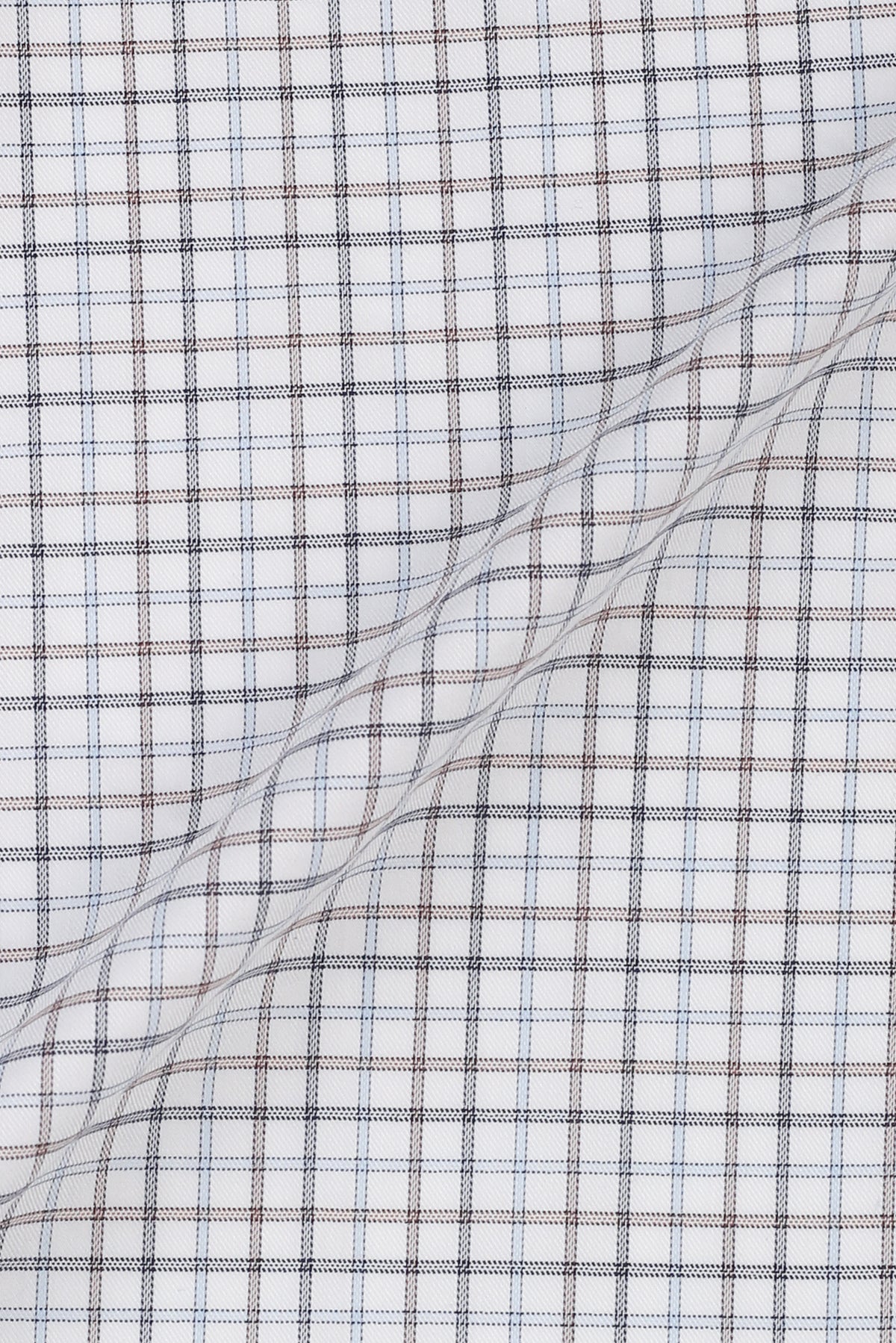 Hazel wood & Blue Grid Egyptian Shirt