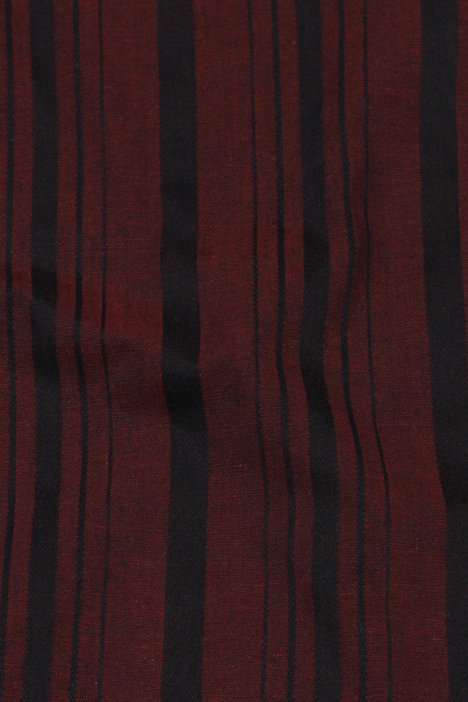 Crisp Maroon Balanced Stripes Shirt