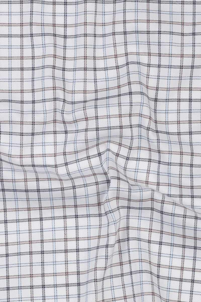 Hazel wood & Blue Grid Egyptian