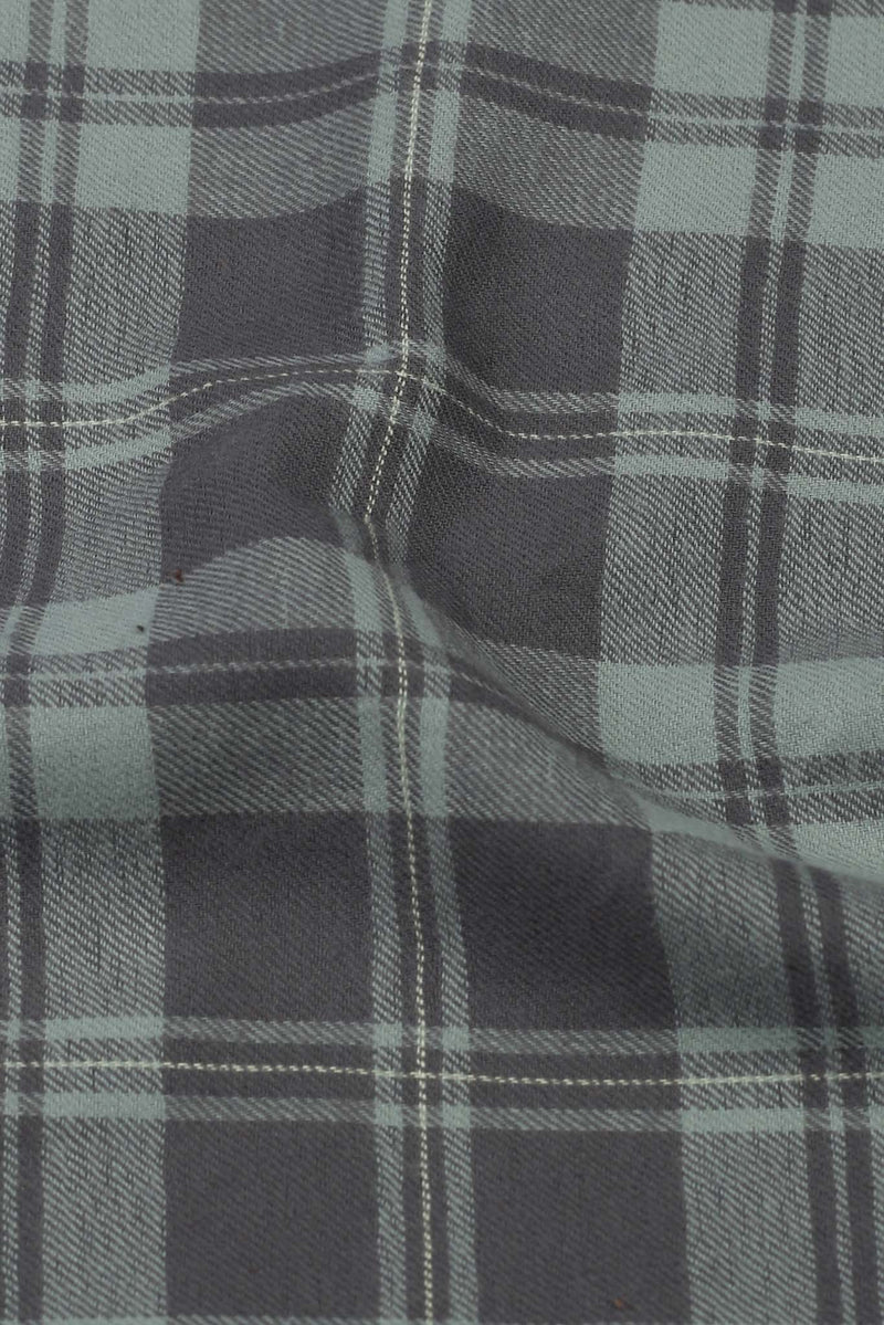 Sea Green Tartan Winter Flannel