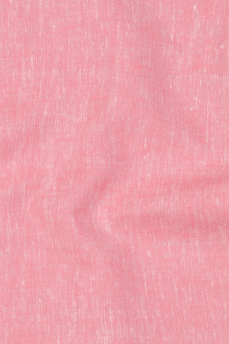 Salmon Pink Irish Linen Shirt