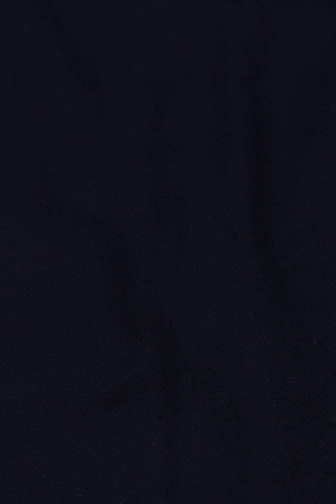 Navy Blue Herringbone Winter Flannel Shirt