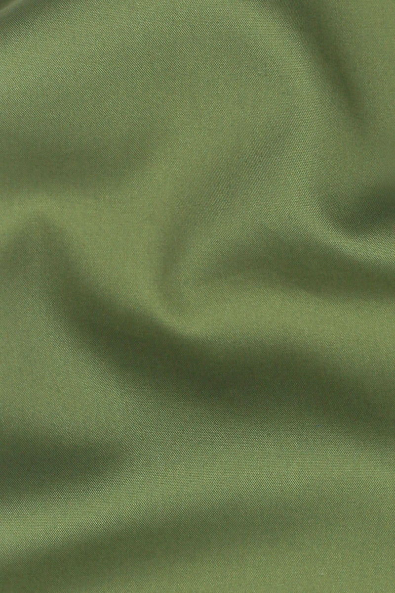 Olive Green Egyptian Poplin